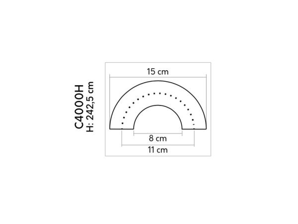 C4000H Ozdobný polostĺp MARDOM DECOR d 15 x v 243 x š 15 cm