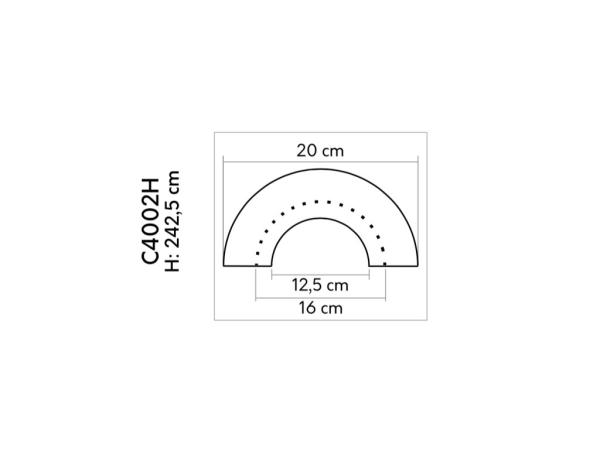 C4002H Ozdobný polostĺp MARDOM DECOR d 20 x v 243 x š 20 cm