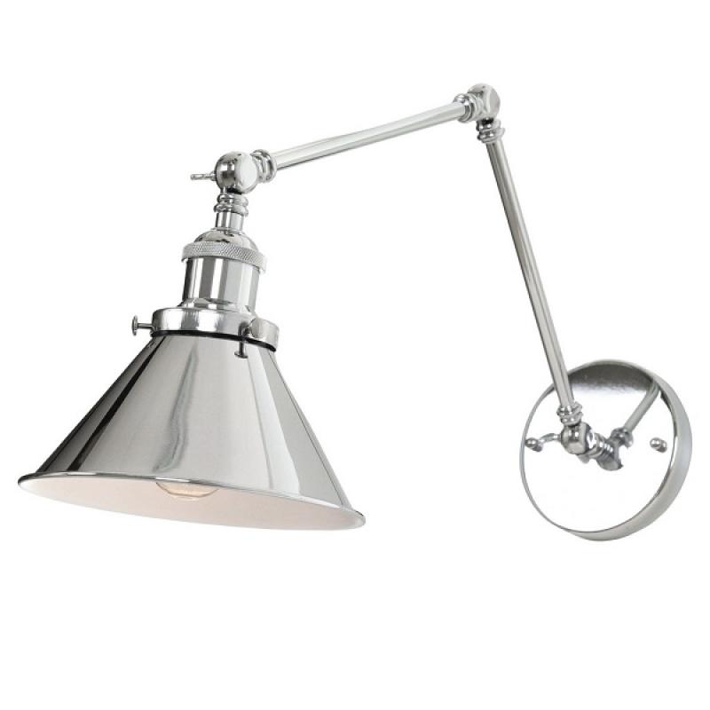 Nástenná lampa s chrómovaným tienidlo GUBI W2 DEKORIKO