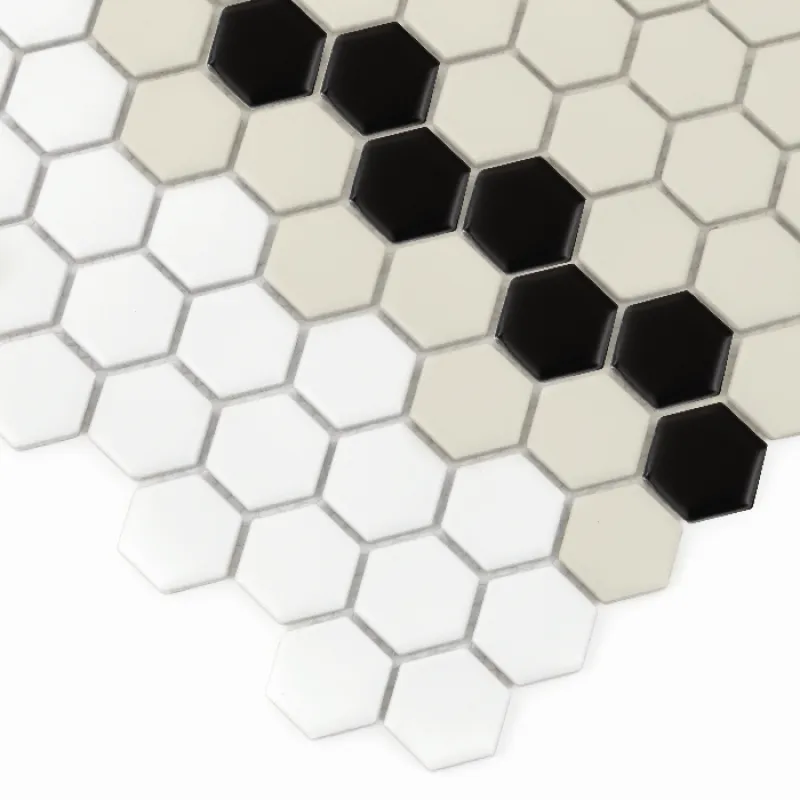 HOUSE LOVES Mini Hexagon Stripe 5.3.C matt Keramická mozaika DUNIN (30x26cm/1ks)