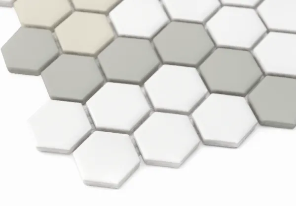 HOUSE LOVES Mini Hexagon Compass matt Keramická mozaika DUNIN (30x26cm/1ks)
