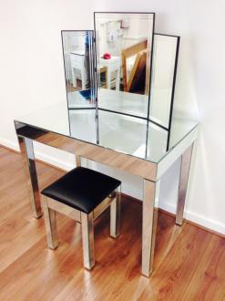 Zrkadlový konzolový stolík BERGAMO