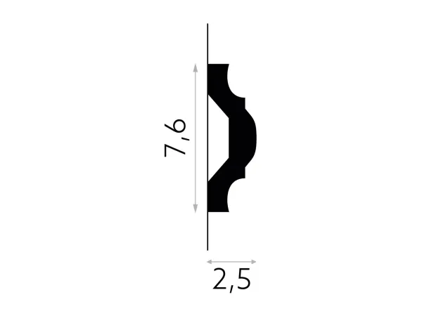 MDD351 Lemovacia lišta MARDOM DECOR d 240 x v 7,6 x š 2,5 cm