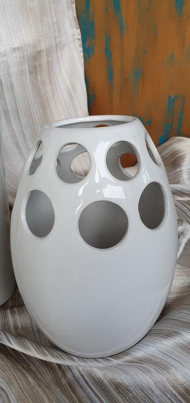 Keramická váza VA019CW biela