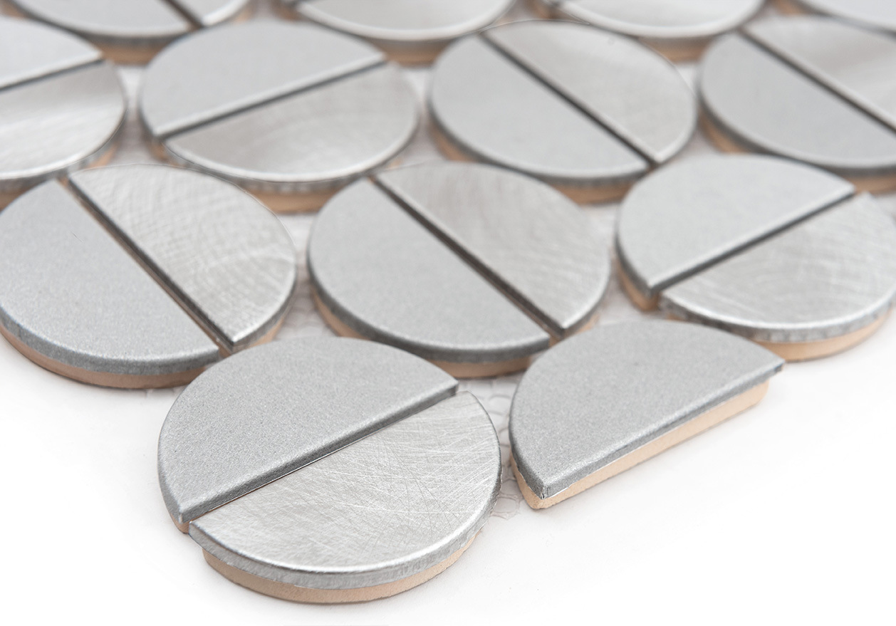 METALLIC Allumi Tabs Silver Kovové mozaiky DUNIN (35x29,8cm/1ks)