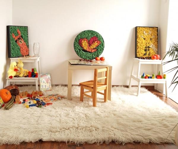 KIDS MOSS Žirafa  - autorský obraz pre deti z prírodného lišajníku 30 x 45 cm
