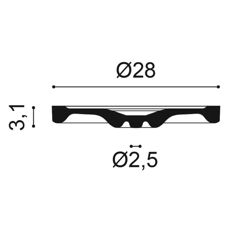R13 Rozeta ORAC DECOR ø 28 x v 3,1 cm 1