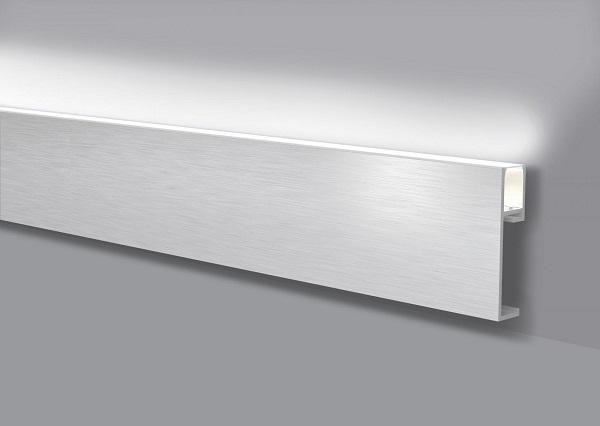 SLAVE LED ALU lišta na nepriame osvetlenie WALLSTYL N&M d 200 x v 6 x š 1,6 cm