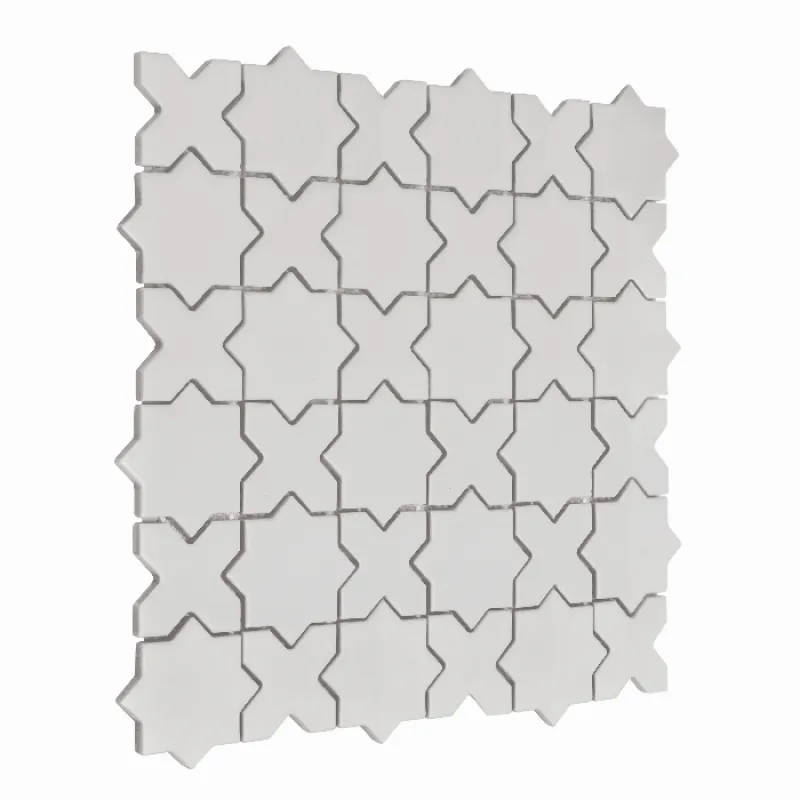 HOUSE LOVES Star&Cross Ash matt Keramické mozaiky DUNIN (30,2x30,2cm/1ks)