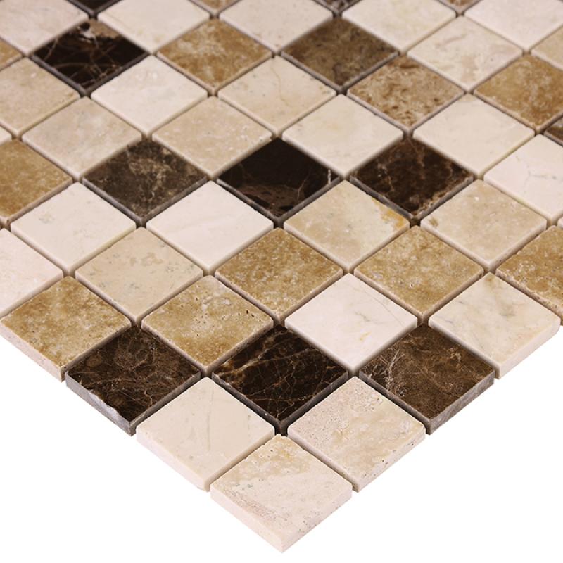 TRAVERTINE + EMPERADOR Travertine Mix 32 Kameninové mozaiky DUNIN (30,5x30,5cm/1ks)