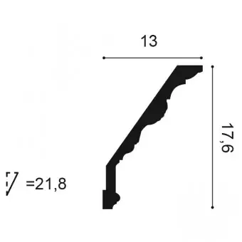 C219 Rohová lišta ORAC DECOR d 200 x š 13 x v 17,6 cm 1