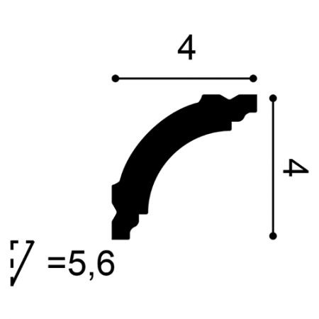 CB510N Rohová lišta ORAC DECOR d 200 x š 4 x v 4 cm 1