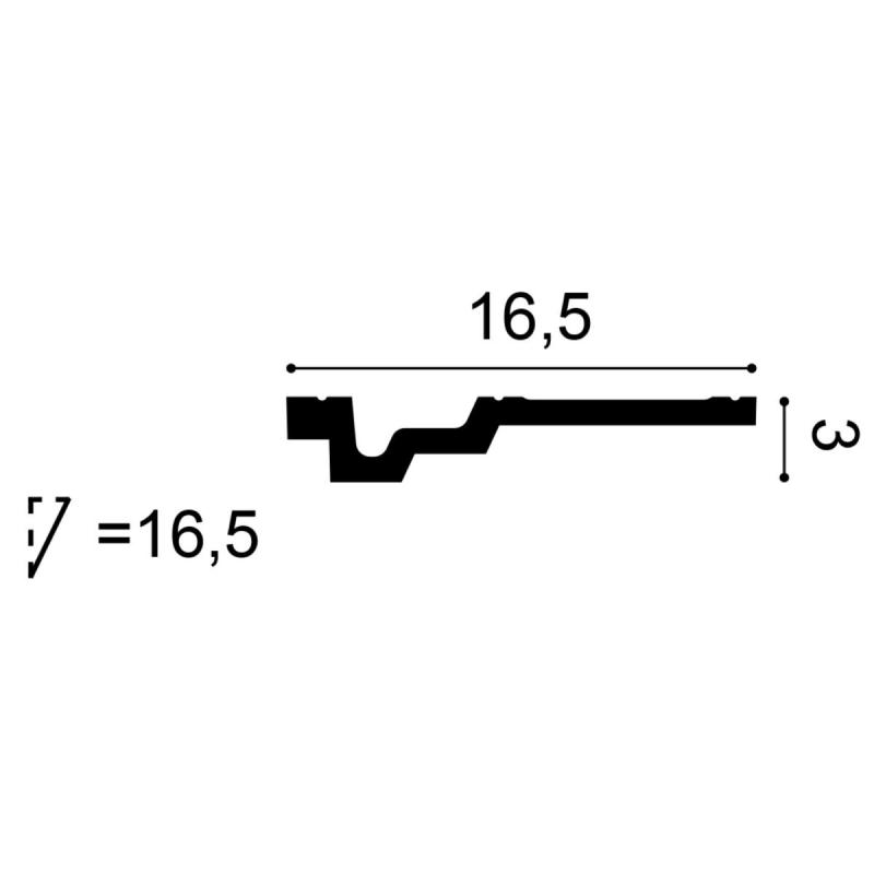 C353 Rohová lišta ORAC DECOR d 200 x š 16,5 x v 3,0 cm 1