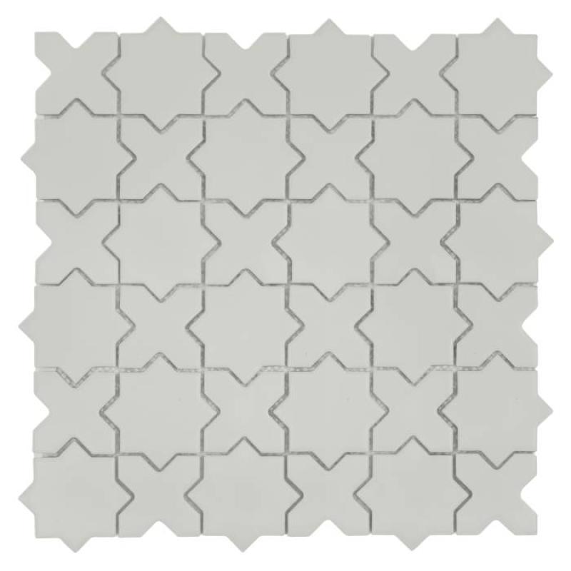 HOUSE LOVES Star&Cross Ash matt Keramické mozaiky DUNIN (30,2x30,2cm/1ks)