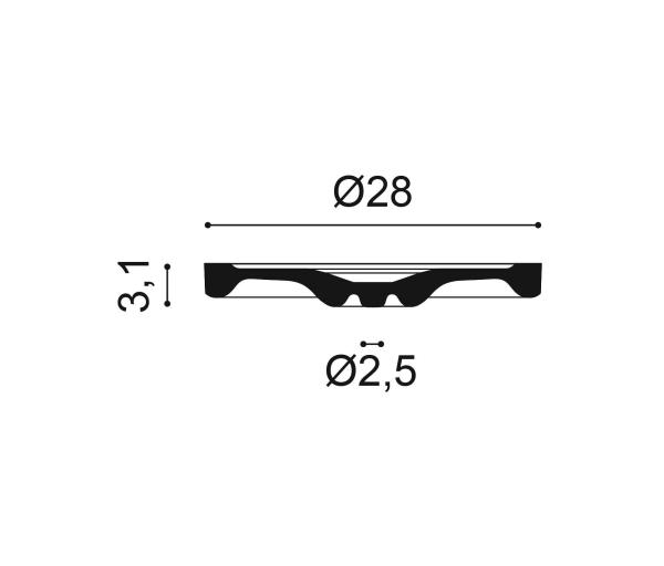 R13 Rozeta ORAC DECOR ø 28 x v 3,1 cm 1