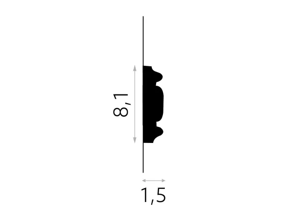 MDC250 Lemovacia lišta MARDOM DECOR d 240 x v 8,1 x š 1,5 cm