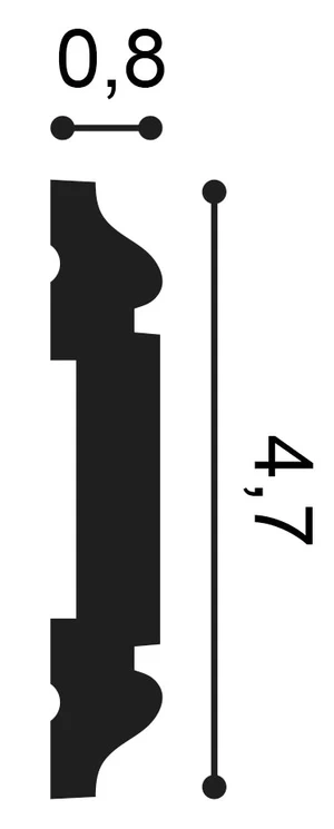PX144F Lemovacia lišta ORAC DECOR FLEX d 200 x v 4,7 x š 0,8 cm 1