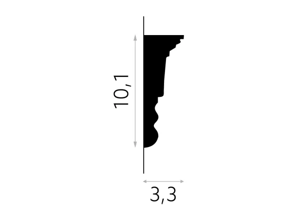 MDD334 Lemovacia lišta MARDOM DECOR d 240 x v 10,1 x š 3,3 cm