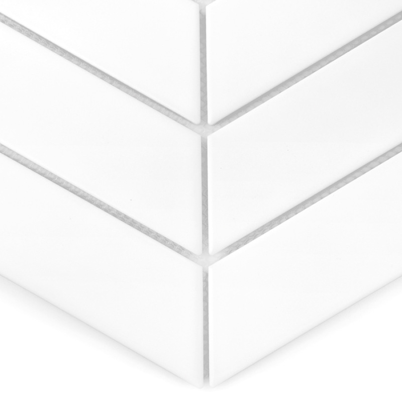 ROYAL CHEVRON White matt Porcelánové mozaiky DUNIN (31,8x22,4cm/1ks) 3