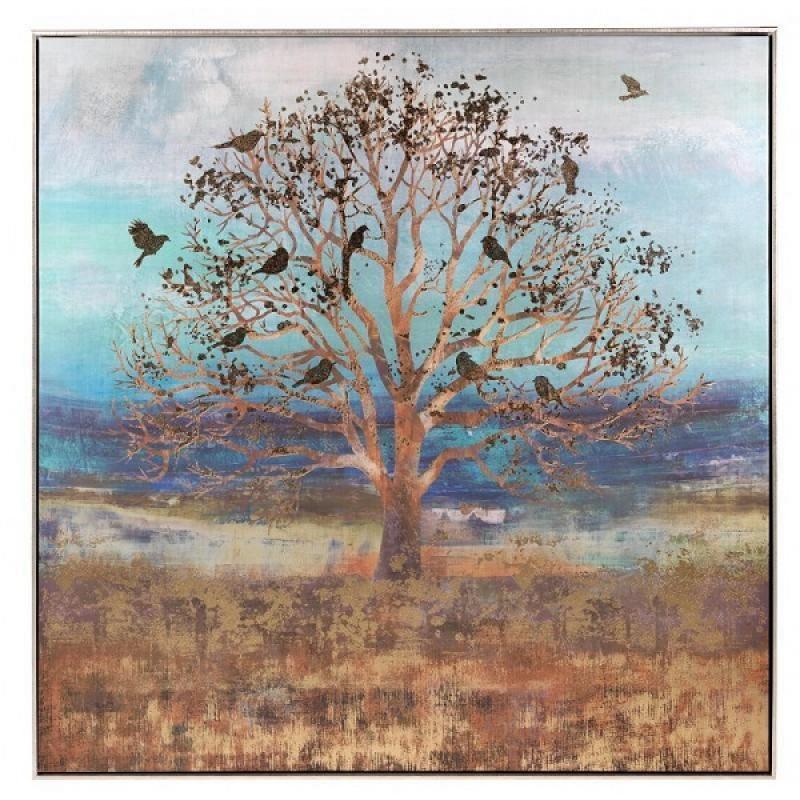 1Q93 Obraz strom života v ráme LNN 103 x 103 cm