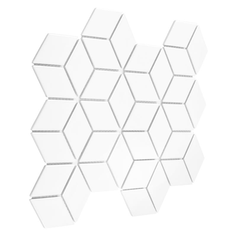 ROMBIC Mini Rombic White 48 Keramická mozaika DUNIN (30,7x29,7cm/1ks)