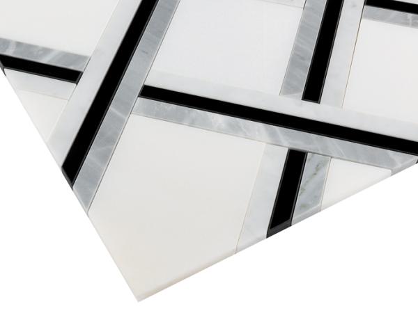 MANORIAL Pure White Quadron Mramorová mozaika DUNIN (30x30x1cm/1ks)