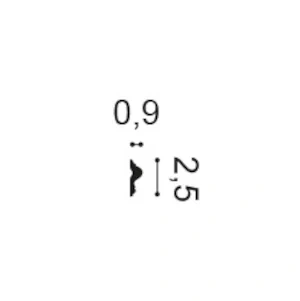 PX201F Lemovacia lišta ORAC DECOR FLEX d 200 x v 2,5 x š 0,8 cm 1