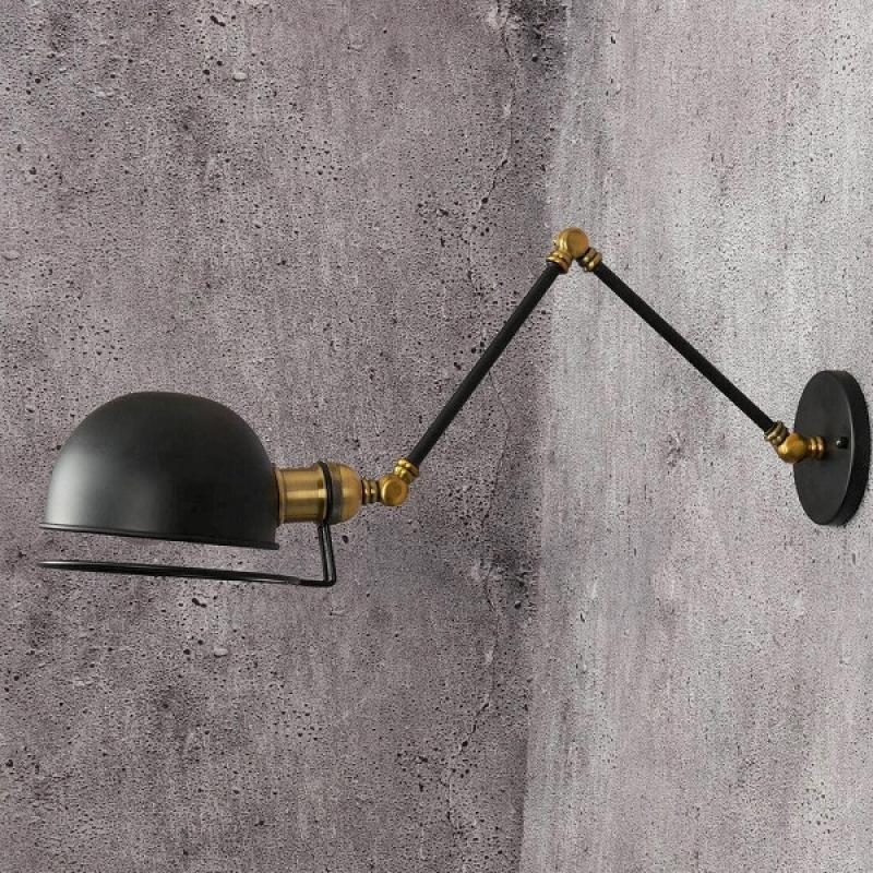 Čierna nastaviteľná loftová lampa GLUM W2 DEKORIKO