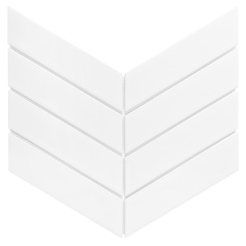 ROYAL CHEVRON White matt Porcelánové mozaiky DUNIN (31,8x22,4cm/1ks) 1