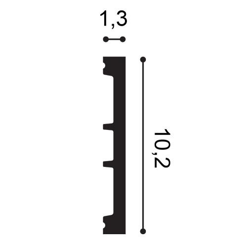SX163 Rohová lišta ORAC DECOR Square d 200 x v 10,2 x š 1,3 cm