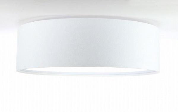 Biela stropná lampa s velúrovým tienidlom DEKORIKO