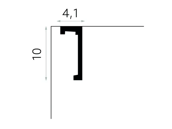 QL026 Garnižová lišta MARDOM DECOR d 240 x v 10 x š 4,1 cm