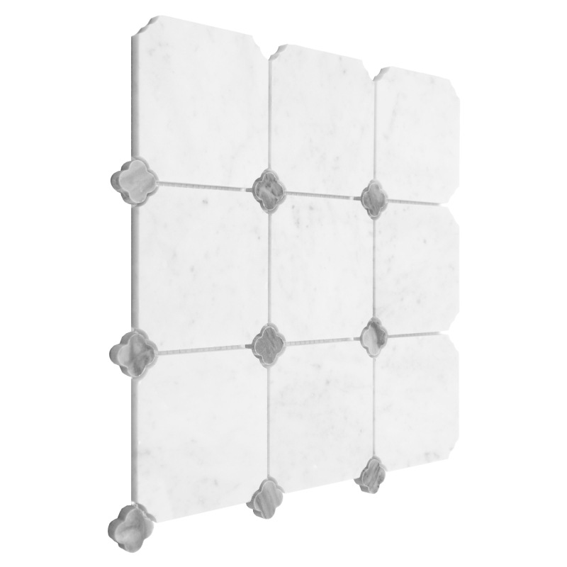 MANORIAL Carrara Octalux Mramorové mozaiky DUNIN (30,5x30,5cm/1ks) 2