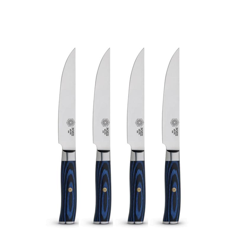 PM0116BLUE Steakové nože POZZI Chef elegance (set 4 ks)