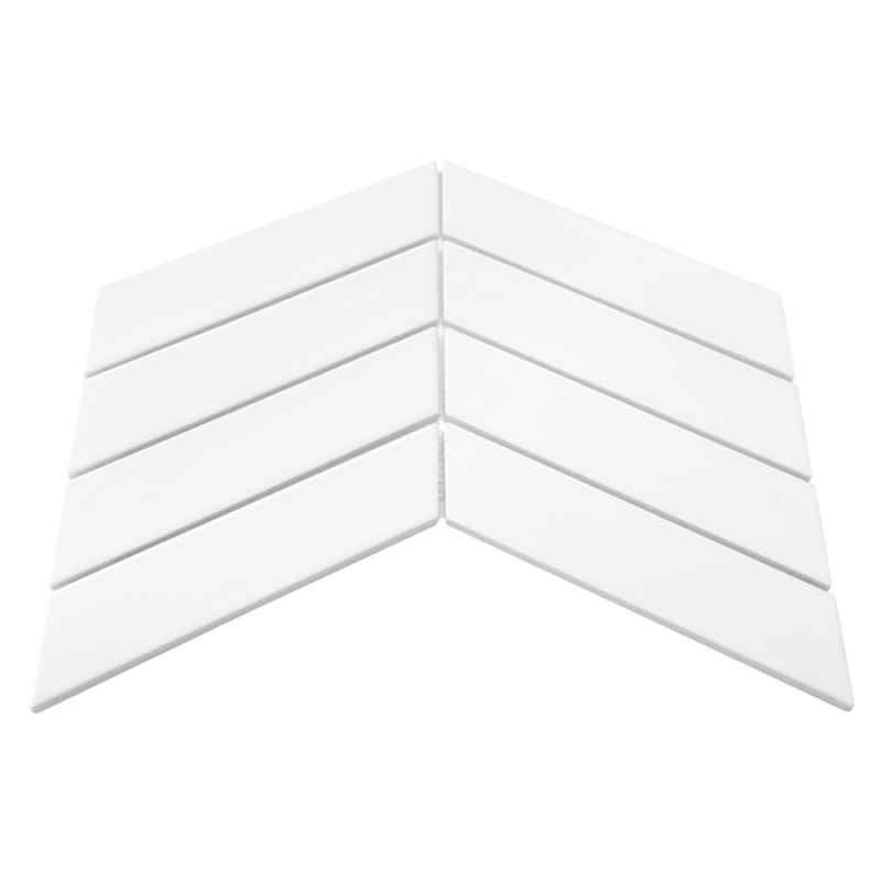 ROYAL CHEVRON White matt Porcelánové mozaiky DUNIN (31,8x22,4cm/1ks) 2