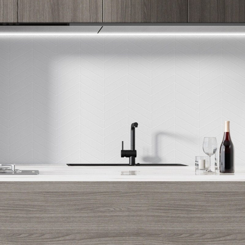 ROYAL CHEVRON White matt Porcelánové mozaiky DUNIN (31,8x22,4cm/1ks) 4