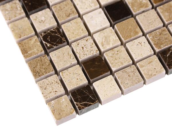TRAVERTINE + EMPERADOR Travertine Cream Mix 15 Kameninové mozaiky DUNIN (30,5x30,5cm/1ks)