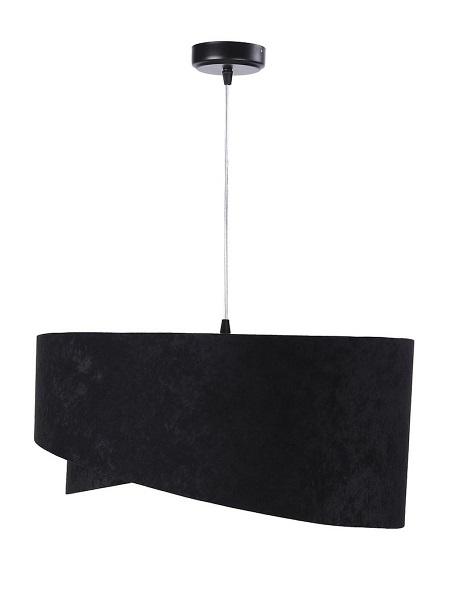 Čierna závesná lampa s velúrovým tienidlom EMI DEKORIKO