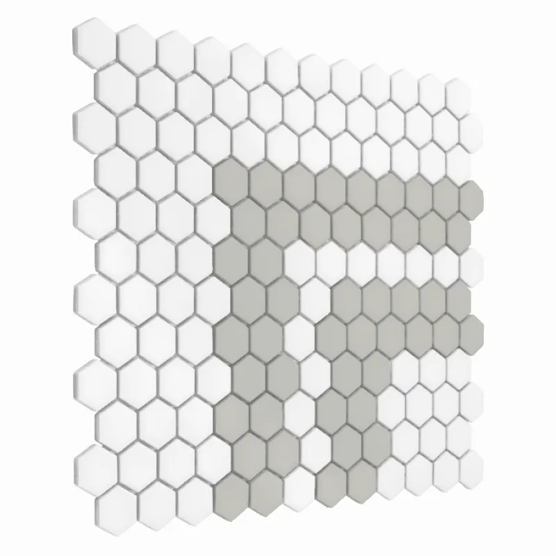 HOUSE LOVES Mini Hexagon Stripe 2.3.A matt Gresové mozaiky DUNIN (30x26cm/1ks) 2