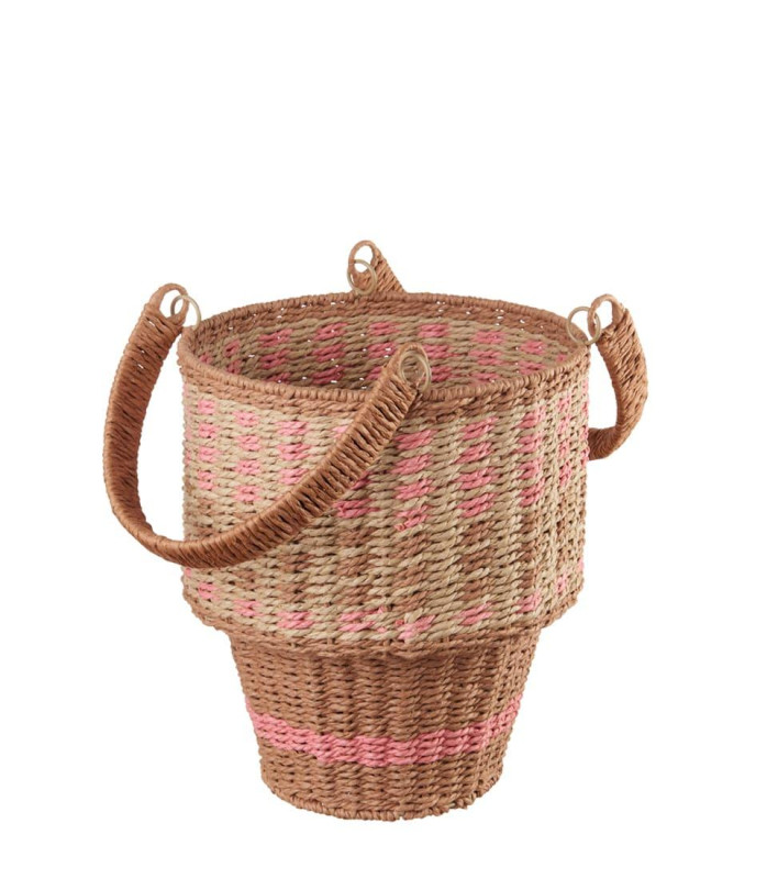 1A165 Dizajnový košík LNN Ø 25 x 29 h (rúčky 45h) / Ø 30 x 34 h (rúčky 52h) cm (set2ks) 3