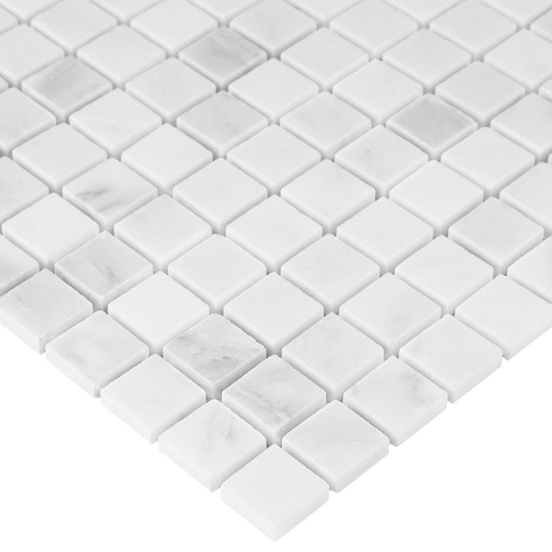 BLACK & WHITE Eastern White 25 Mramorové mozaiky DUNIN (30,5x30,5cm/1ks)