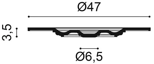 R17 Rozeta ORAC DECOR ø 47,0 x v 3,5 cm 1