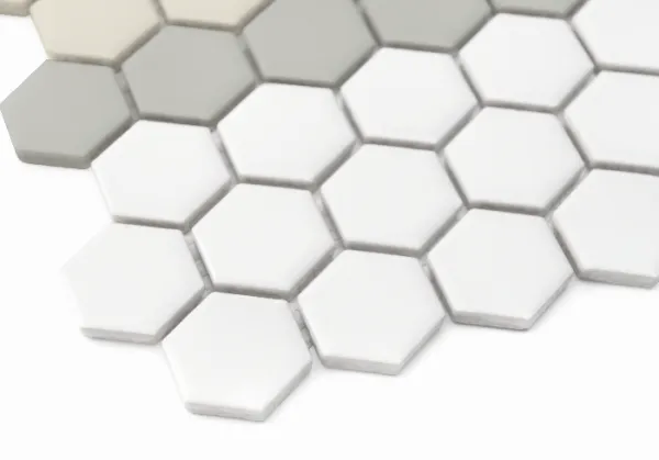 HOUSE LOVES Mini Hexagon Stripe 3.A matt Gresové mozaiky DUNIN (30x26cm/1ks)