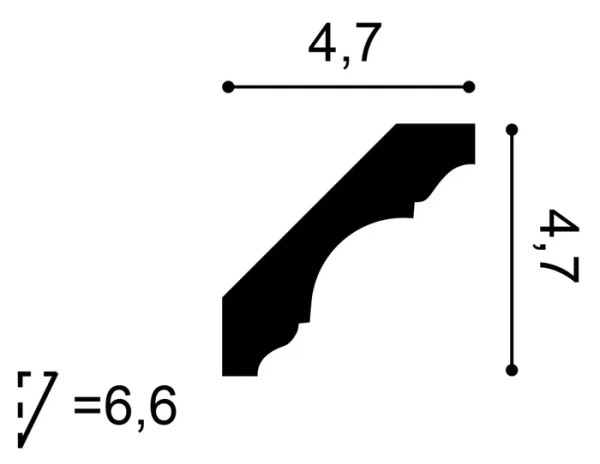 C215 Rohová lišta ORAC DECOR d 200 x š 4,7 x v 4,7 cm 1