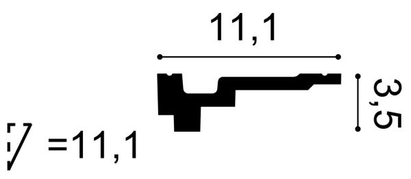C355 Rohová lišta ORAC DECOR d 200 x š 11,1 x v 3,5 cm 1