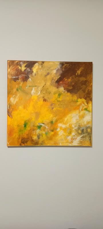 SAM01 Abstraktný obraz maľovaný na plátne (70 x 70 cm)