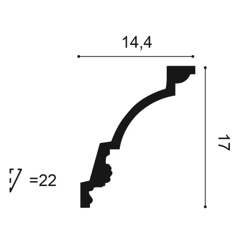 C301 Rohová lišta ORAC DECOR d 200 x š 14,4 x v 17 cm 1