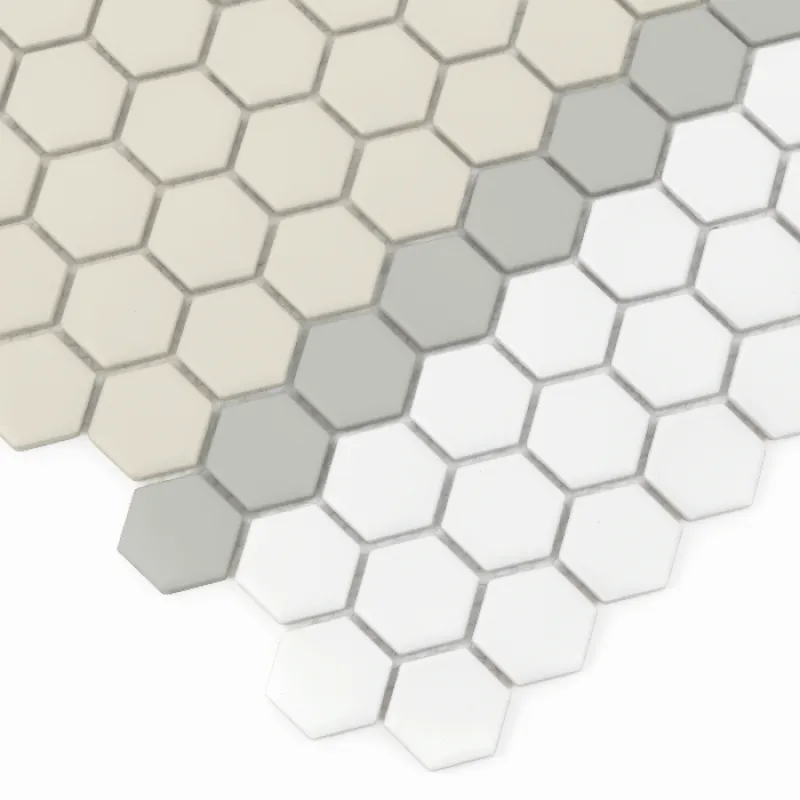 HOUSE LOVES Mini Hexagon Stripe 3.A matt Gresové mozaiky DUNIN (30x26cm/1ks)