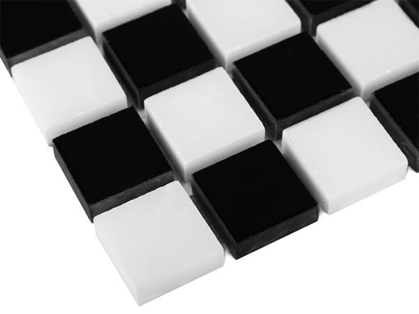 BLACK & WHITE Pure B&W Mix 25 Mramorové mozaiky DUNIN (30,5x30,5cm/1ks)