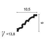 C327 Rohová lišta ORAC DECOR d 200 x š 14,3 x v 15,9 cm 1